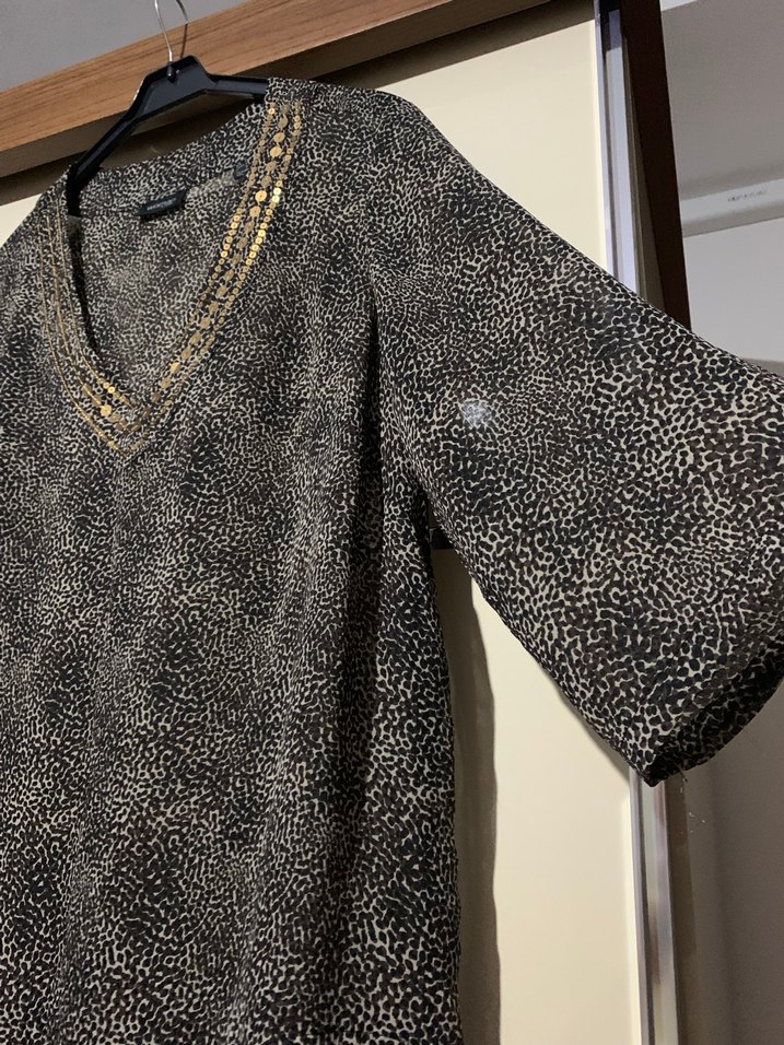 Tchibo Marka Leopar Desenli Tunik Bluz - Görsel 2