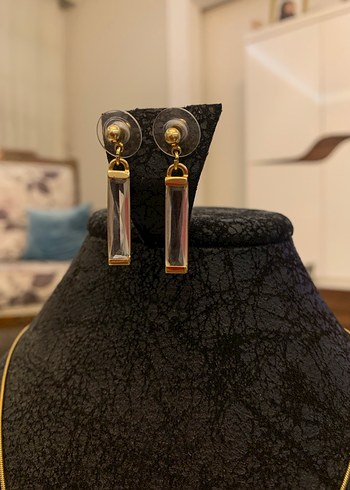 Altın Renkli Kolye Küpe Seti - Görsel 2