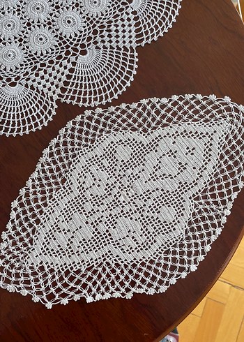 El Yapımı Beyaz Dantel Örtüler - Görsel 4