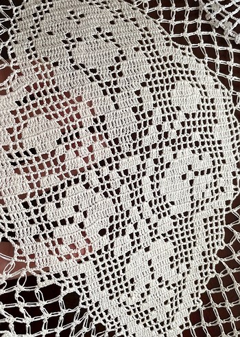 El Yapımı Beyaz Dantel Örtüler - Görsel 5