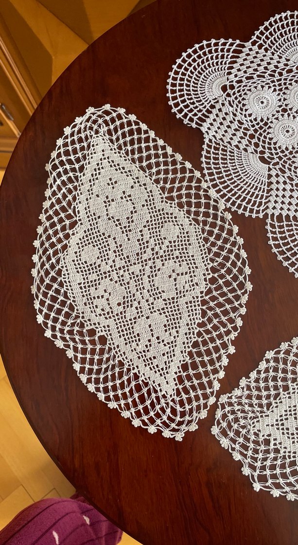 El Yapımı Beyaz Dantel Örtüler - Görsel 3