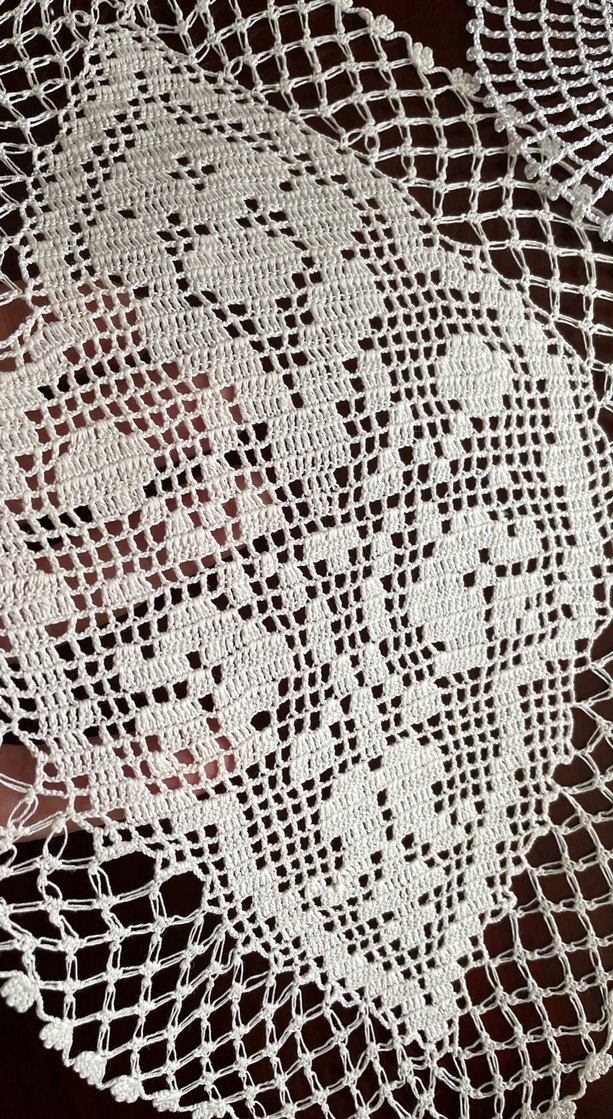 El Yapımı Beyaz Dantel Örtüler - Görsel 5