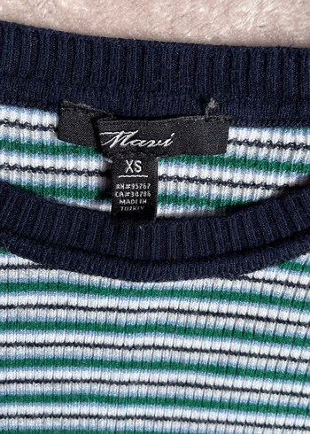 Mavi Crop Triko Bluz - Görsel 2