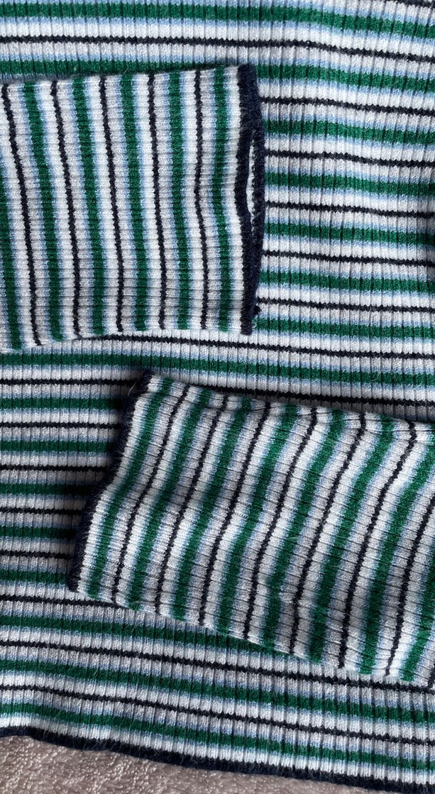 Mavi Crop Triko Bluz - Görsel 3