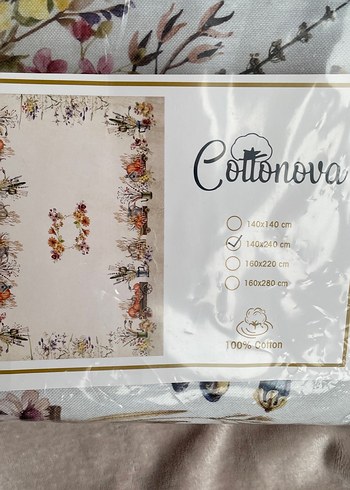 Cottonova Çiçek Desenli Masa Örtüsü - Görsel 2