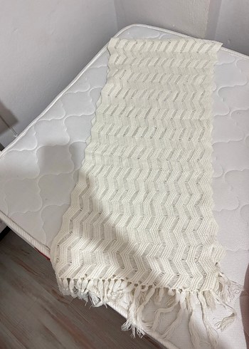 Beyaz Örgü Kadın Şal - Görsel 3