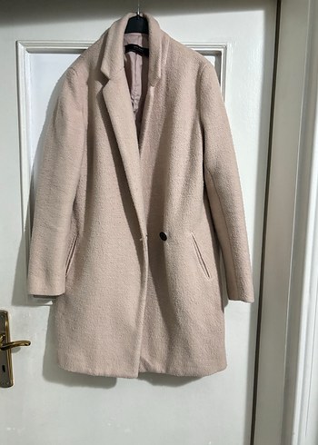 Bej Midi Kadın Kaban Düğmeli - Görsel 4