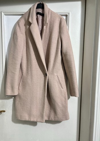 Bej Midi Kadın Kaban Düğmeli - Görsel 6