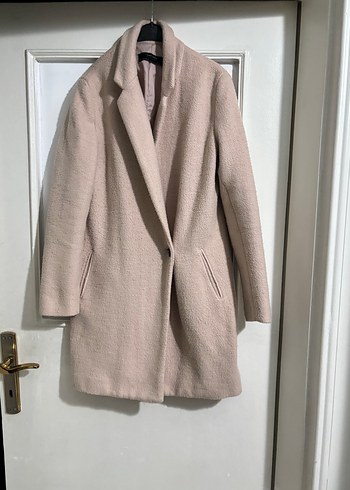 Bej Midi Kadın Kaban Düğmeli - Görsel 5