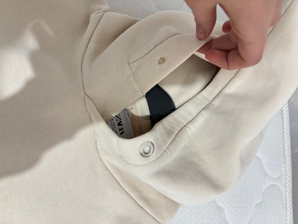 Beyaz Kapüşonlu Rahat Sweatshirt - Görsel 3