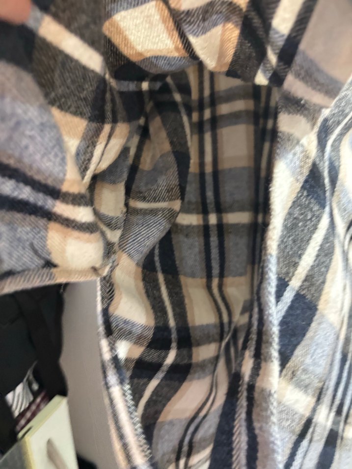 Gri Ekose Desenli Kadın Pamuklu Gömlek - Görsel 5