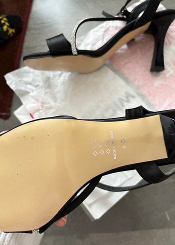 Siyah Stiletto Topuklu Kadın Ayakkabı - Görsel 5