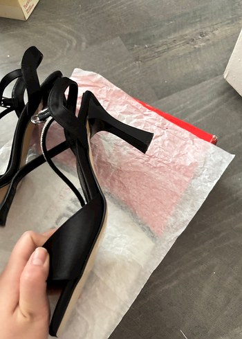 Siyah Stiletto Topuklu Kadın Ayakkabı - Görsel 4