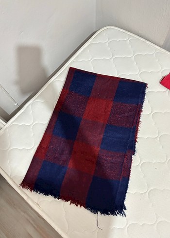 Bordo Lacivert Örgü Kadın Atkı - Görsel 2