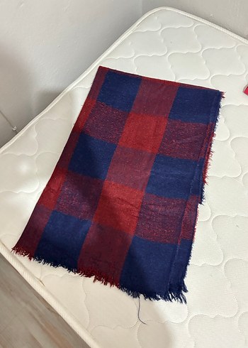 Bordo Lacivert Örgü Kadın Atkı - Görsel 3