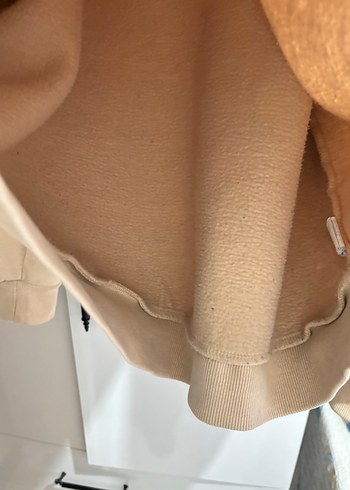 Bej Kapüşonlu Kadın Sweatshirt - Görsel 4