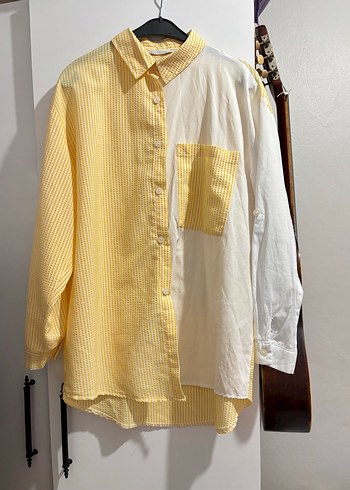 Rahat Kesim Uzun Kollu Sarı Gömlek - Görsel 4