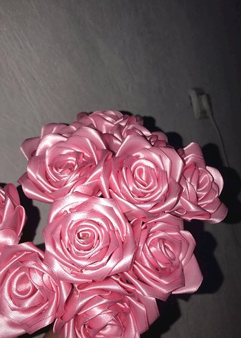 Koyu Pembe Yapay Gül Buketi - Görsel 3