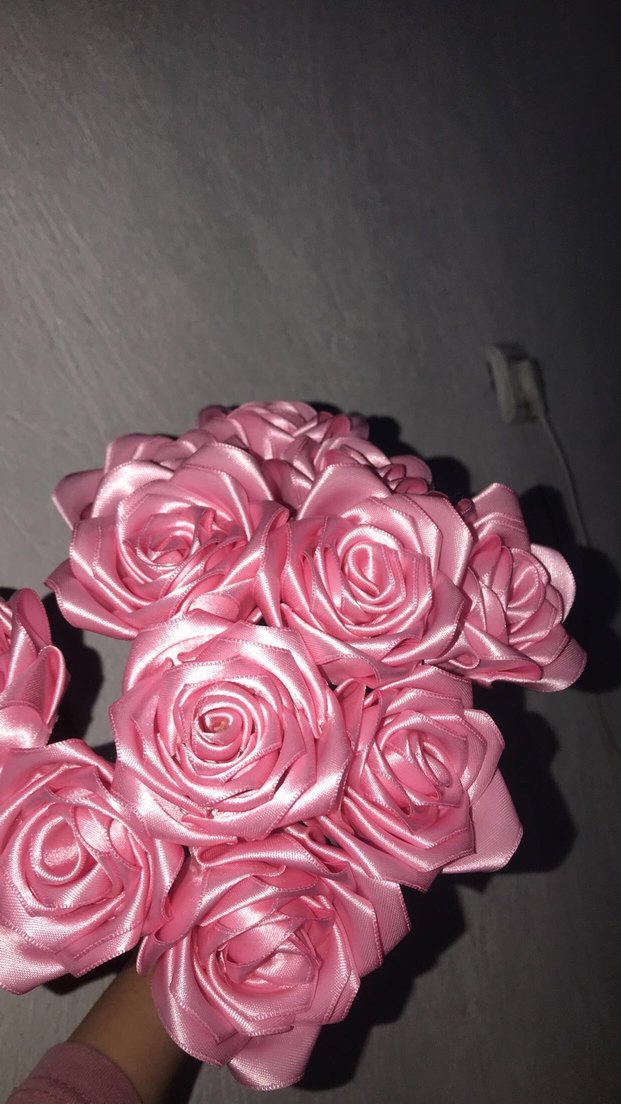 Koyu Pembe Yapay Gül Buketi - Görsel 3