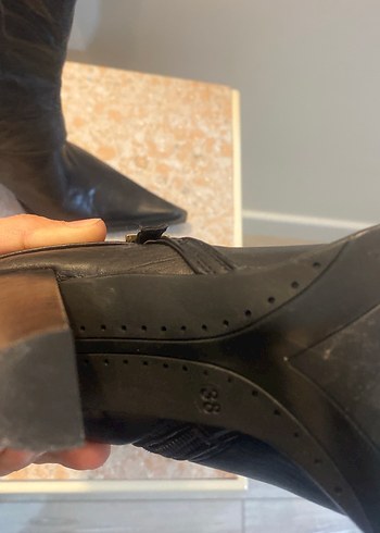 Divarese marka,  Deri  Topuklu,tokalı kayış detaylı vintage Bot - Görsel 11