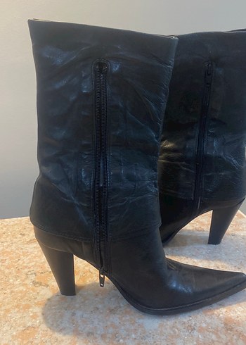 Divarese marka,  Deri  Topuklu,tokalı kayış detaylı vintage Bot - Görsel 8