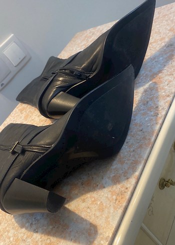 Divarese marka,  Deri  Topuklu,tokalı kayış detaylı vintage Bot - Görsel 13