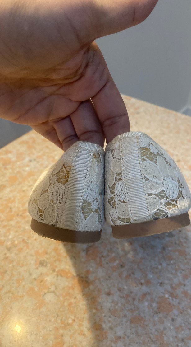 H&M marka,Bej Dantel Detaylı coquette 
Kadın Babet - Görsel 4