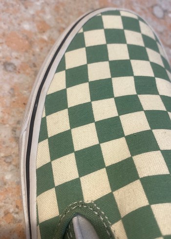 Vans marka,Yeşil Kareli Kadın Sneaker - Görsel 9