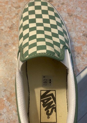 Vans marka,Yeşil Kareli Kadın Sneaker - Görsel 4