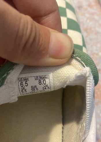 Vans marka,Yeşil Kareli Kadın Sneaker - Görsel 5
