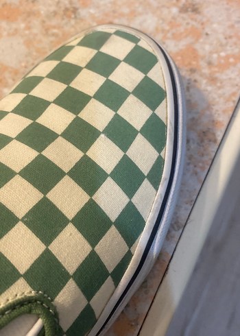 Vans marka,Yeşil Kareli Kadın Sneaker - Görsel 8