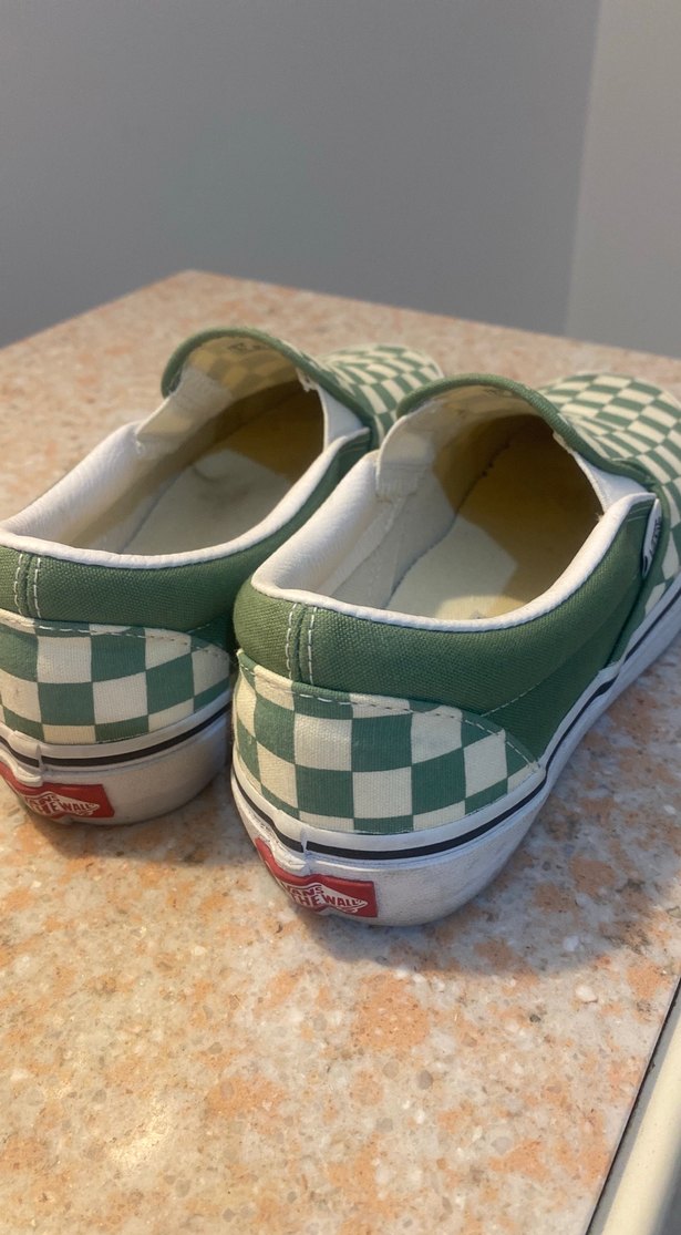 Vans marka,Yeşil Kareli Kadın Sneaker - Görsel 3