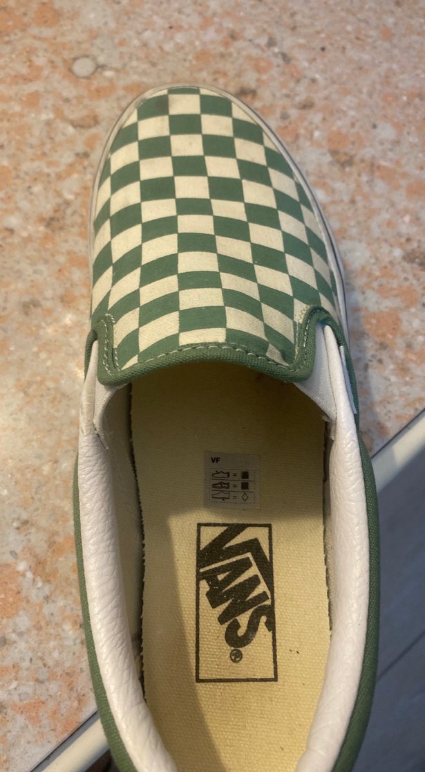 Vans marka,Yeşil Kareli Kadın Sneaker - Görsel 4