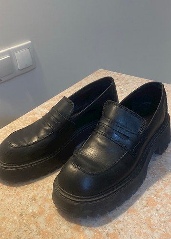 Mango marka,Siyah Kadın Loafer Blok Topuklu - Görsel 2