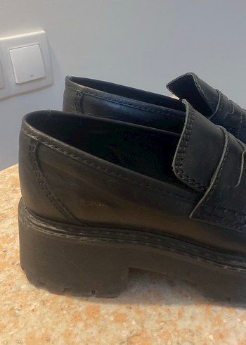 Mango marka,Siyah Kadın Loafer Blok Topuklu - Görsel 5