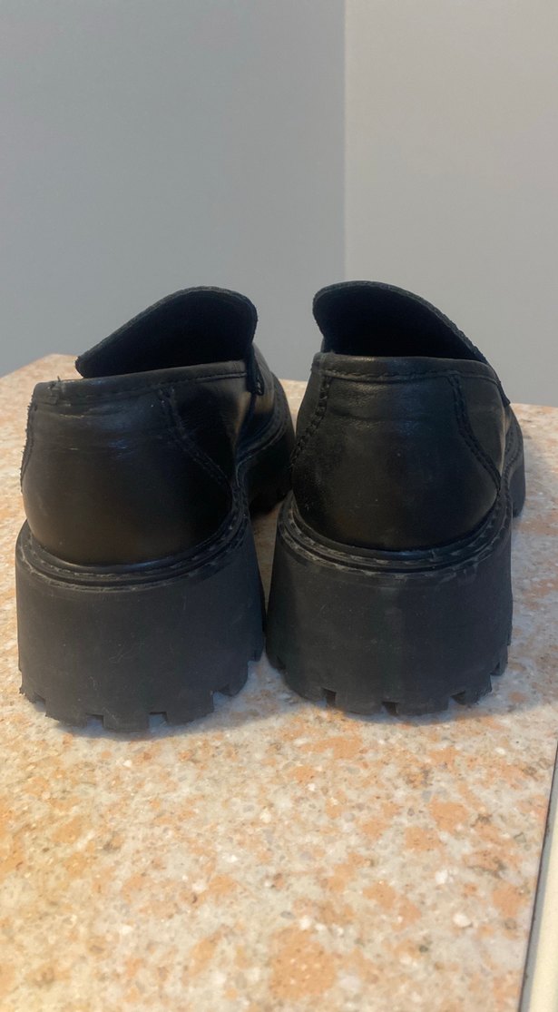 Mango marka,Siyah Kadın Loafer Blok Topuklu - Görsel 3