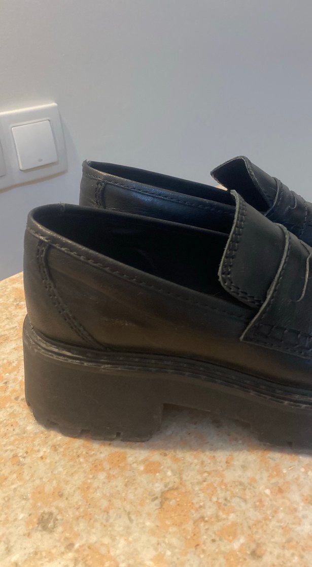 Mango marka,Siyah Kadın Loafer Blok Topuklu - Görsel 5