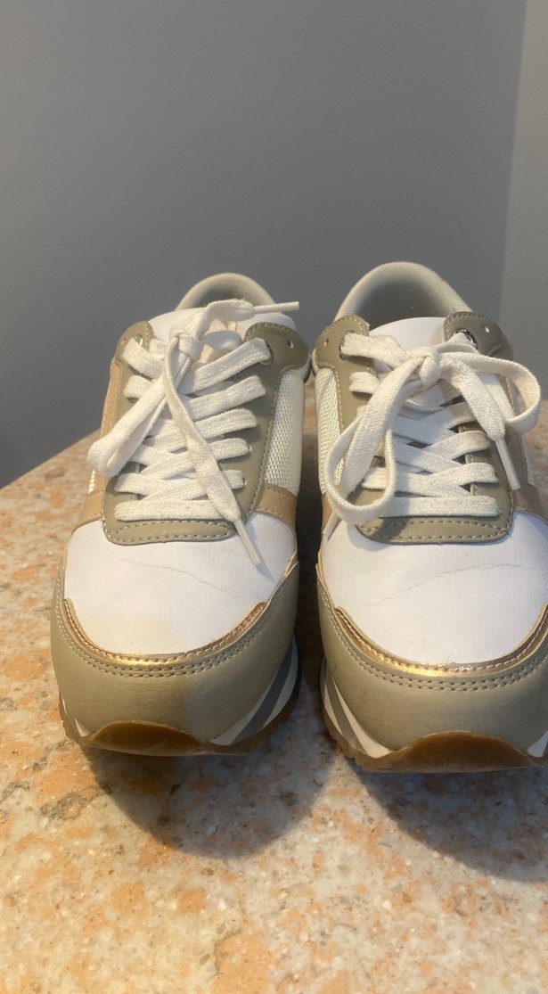 Beyaz Kadın Dolgu Topuklu Spor Ayakkabı - Görsel 2