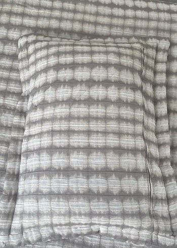 Home Sweet Home marka,Gri Ekose Desenli Yatak Örtüsü - Görsel 4