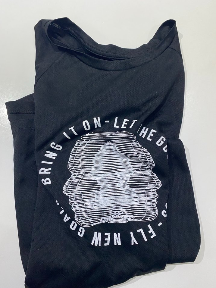 Siyah Baskılı Erkek Kısa Kollu Tişört - Görsel 2