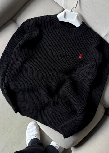 Siyah Erkek Triko Bisiklet Yaka Kazak - Görsel 2