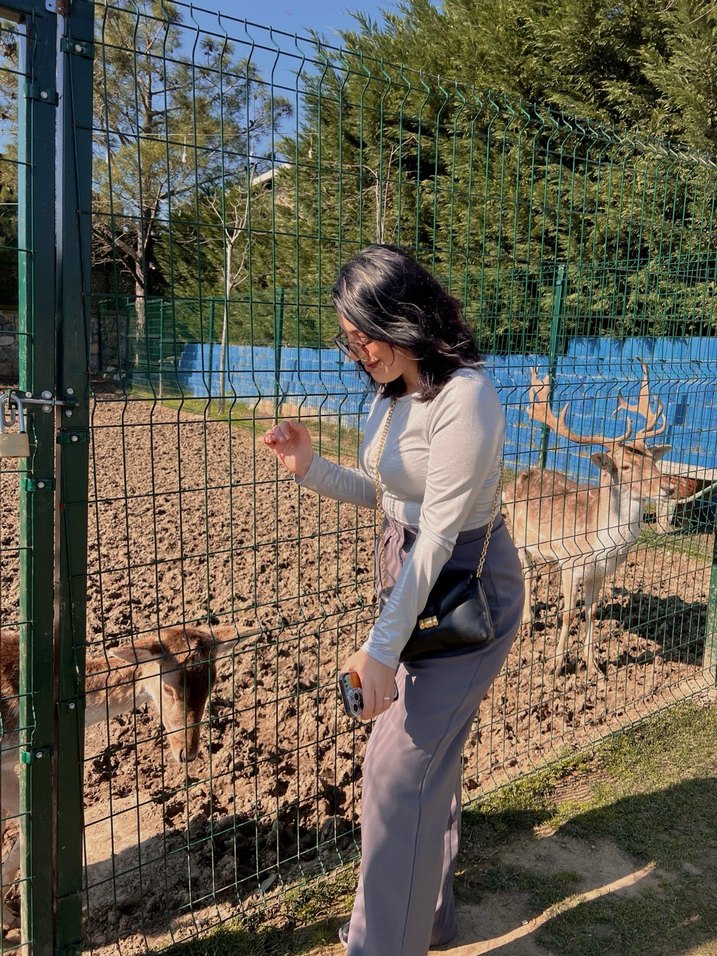 Gri Yüksek Yaka simli Bluzu - Görsel 3