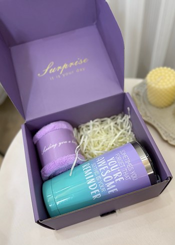 Mor Hediye Kutusu - Sürpriz ve Mesajlı - Görsel 7