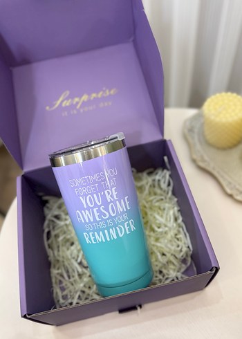 Mor Hediye Kutusu - Sürpriz ve Mesajlı - Görsel 5