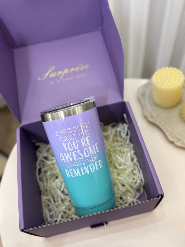 Mor Hediye Kutusu - Sürpriz ve Mesajlı - Görsel 5