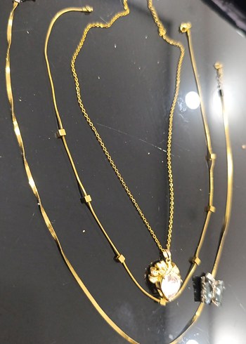 Zincir Detaylı Altın Renkli Midi Kadın Kolye - Görsel 2