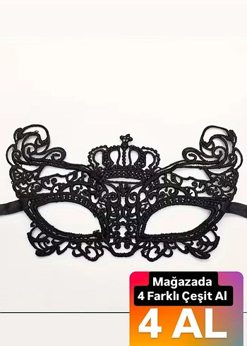 Renkli Dantel Maske Kadınlar İçin - Görsel 3