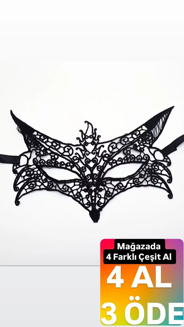 Renkli Dantel Maske Kadınlar İçin - Görsel 4