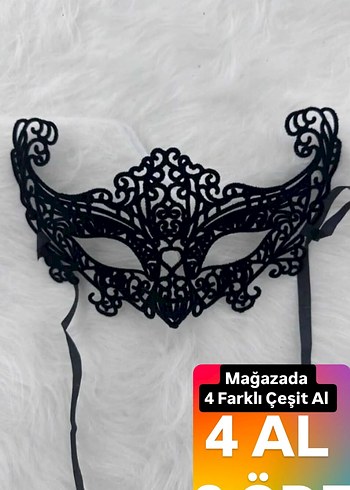 Kadın Siyah Dantel Maske - Görsel 4