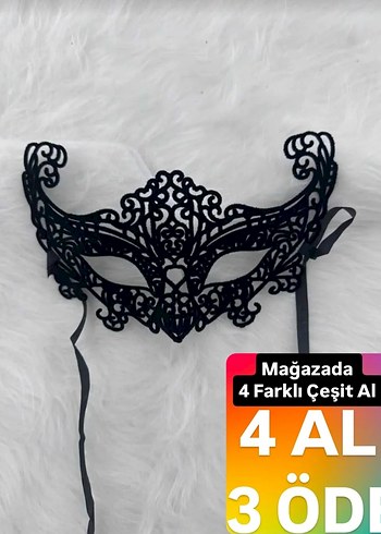 Kadın Siyah Dantel Maske - Görsel 3